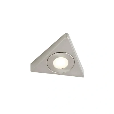 Image of Culina Ayla LED Triangular Under Cabinet Light 3W Tri Colour CCT Opal and Satin Nickel