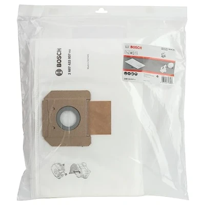 Image of Bosch 5x Fleece Filter bag (replacement for GAS 35 L AFC/ SFC+/M AFC Professional, Dry Vacuuming, Accessories Dust Extractors)