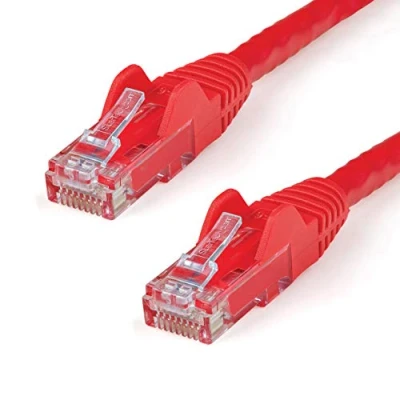Image of StarTech.com 15m CAT6 Ethernet Cable Red CAT 6 Gigabit Wire 650MHz 100W PoE++ RJ45 UTP Category Network/Patch Cord Snagless w/Strain Relief Fluke Tested UL/TIA Certified (N6PATC15MRD)