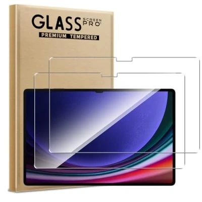 Image of Pollachi for Samsung Galaxy Tab S10 Ultra/S9 Ultra Screen Protector [2 Pack] Tempered Glass Film Ultra,Protective 9H Hardness,Shatterproof,Anti Fingerprints,No Bubbles