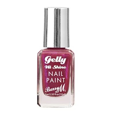 Image of Barry M Gelly Hi Shine Nail Paint, Shade Carnation Metallic Pink Polish