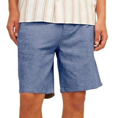 Image of JACK &amp; JONES Men&#039;s Jpstace Jjsummer Linen Blend Short Sn Chino, Faded Denim, L