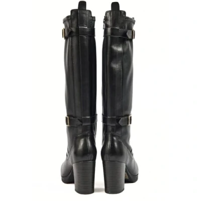 Image of Pod Nitika Leather Women&#039;s Black Boots UK 5