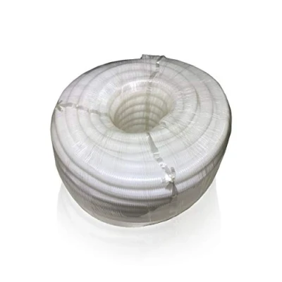 Image of Corrugated Conduit Split Plastic Flexible Cable Tidy Solution Tube Trunking (15mm 50m, White)
