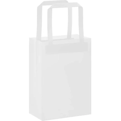 Image of vidaXL Paper Bags 250 pcs with Handles White 15x8x21 cm