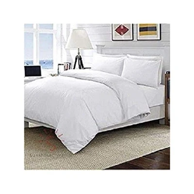 Image of Excellent Quality Single White Flat Sheet 400TC Egyptian Cotton Cover Bedding Size,