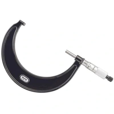 Image of Starrett 436.1XRL 5 Outside Micrometre, Ratchet Stop, Lock Nut, Carbide Faces, 4 5&quot; Range, 0.001&quot; Graduation, +/ 0.00015&quot; Accuracy