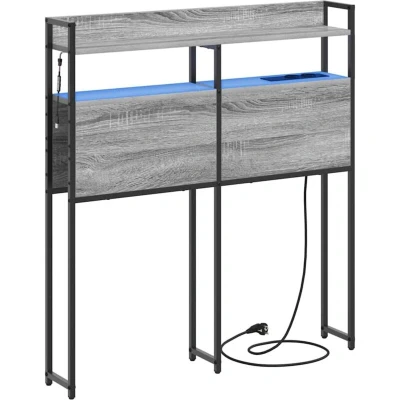Image of Storage Headboard Grey sonoma 75 cm Engineered wood Vidaxl