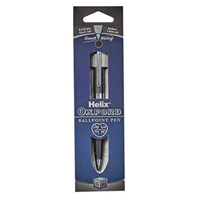 Image of Helix Oxford Premium Ballpoint Pen (Graphite) with Plastic Free Packaging, 209815