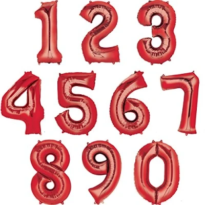 Image of Amscan 2829801 S/Shape:9 Red