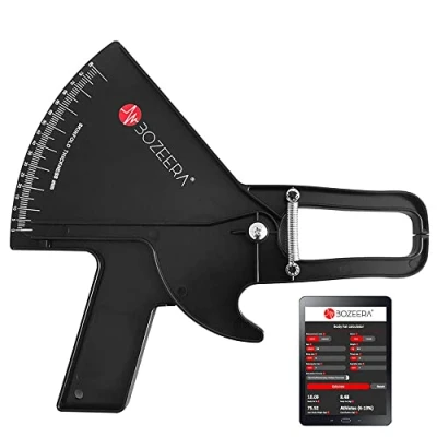Image of [Body Fat Caliper PRO] / Skinfold PRO Inclusive Free Software, Video Interpretation and English Manual BOZEERA©. Premium Version for Calculating Body Percentage.