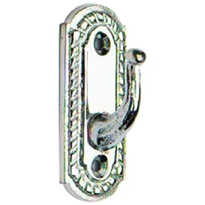 Image of Merriway® BH01619 (2 Pcs) Georgian Curtain Drapery Hold Back Tie Hooks, 50mm inch) Chrome Plated Pack of 2 Pieces
