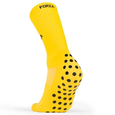 Image of FORZA Football Grip Socks [XS XL] Unisex Mid Calf Length Sports 10 Colour Options Ideal for All (Pack of 1, Yellow, L/XL (UK 8 12))
