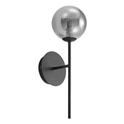 Image of Lucande Wall Light &#039;Wynona&#039; dimmable (Vintage, Antique) in Black Made of Glass for e.g. Living Room &amp; Dining (1 Source, G9) from Lighting, lamp