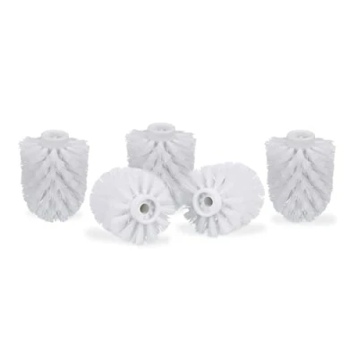 Image of Relaxdays toilet brush head set of 5, loose thread 9.5 mm, replacement diameter 8 cm, white, x cm