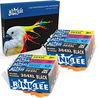 Image of RINKLEE 8 Compatible 364XL 364 XL Ink Cartridges Replacement for HP Photosmart 5520 5510 6520 7520 7510 6510 B209a C6380 C309a Officejet 4620 Deskjet 3520 3070A