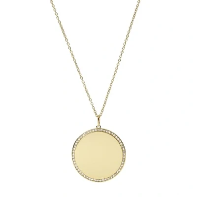 Image of Fossil Necklace for Women vintage iconic , Length: 508mm + 100mm, Width: 30mm x Gold Stainless Steel Necklace, JF03888710
