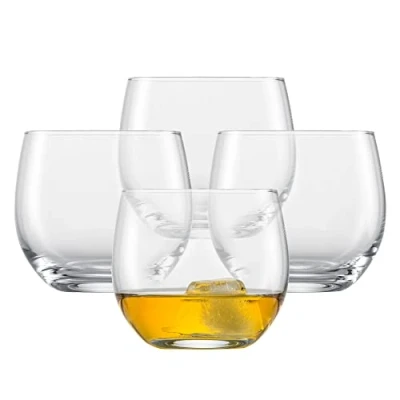 Image of Schott Zwiesel Whisky Glass for You (Set of 4), Bulbous Tumbler Whisky, Dishwasher Safe Tritan Crystal Glasses, Made in Germany (Item No. 121876),