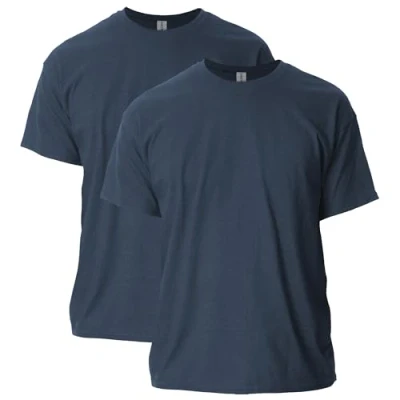 Image of Gildan Unisex&#039;s Ultra Cotton T Shirt, Style G2000, Multipack, Heather Navy (2 Pack), L (Pack of 2)