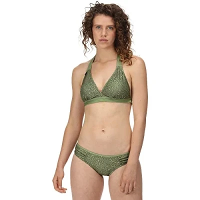Image of Regatta Flavia Bikini Top, Green Fields Abstract Print, XL