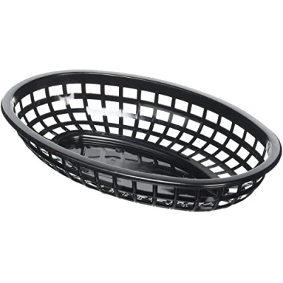 Image of TableCraft Classic Oval Food Baskets Black 24x15x5cm Case of 36