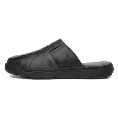 Image of Hush Puppies Men&#039;s Carson Mule Sandal Slide, Black, 8 UK