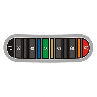Image of Stick On Thermometer Strip, Adhesive Temperature Sticker For Coffee Cup, Waterproof Reusable Color Change Band Water