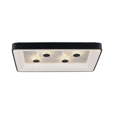 Image of Vertigo Integrated LED Semi Flush Ceiling Light Black 1x 45W 2700 5000K Dimmable