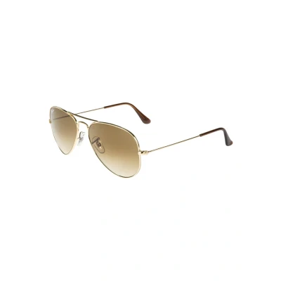 Image of Ray Ban Aviator Large Unisex Sunglasses, Size: 55, Braun/goldfarben