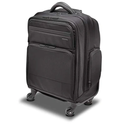 Image of Kensington Laptop Roller Case Contour 2.0 Pro Overnight Spinner for up to 17&quot; Inch Laptops, Wheeled Bag, Ideal Cabin Bag Men &amp; Women (K60384WW), Black