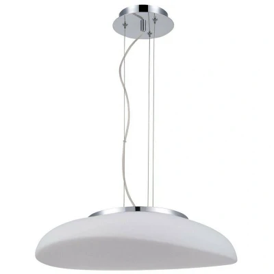 Image of Opal Ceiling Pendant 4 Light E27, Polished Chrome, Frosted White Glass