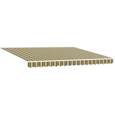 Image of vidaXL Awning Replacement Fabric for 4x3 m Frame Green and Yellow