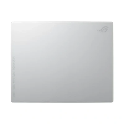 Image of ASUS ROG Moonstone Ace L Glass Gaming Mouse Pad, Ultra smooth Surface, Noise Reducing Design, 9H Tempered Glass, Impact &amp; Scratch Resistant, Anti slip Silicone Base, 500 x 400 mm, White