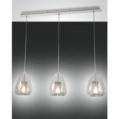 Image of Britton Straight Bar Pendant Ceiling Light Transparent Glass, E27