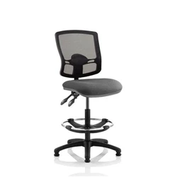 Image of Eclipse Plus II Lever Task Operator Chair Mesh Back Charcoal Hi Rise