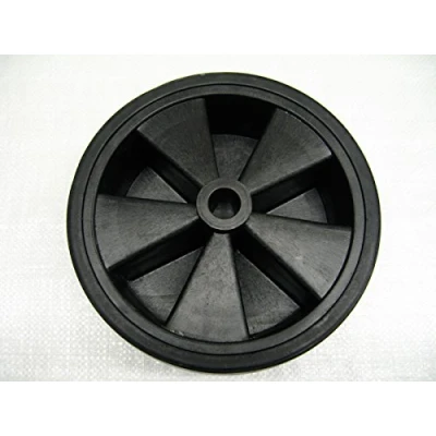 Image of Replacement Trailer Jockey Wheel 220MM x 70MM 2.7&quot; Rubber Tread Plastic Rim