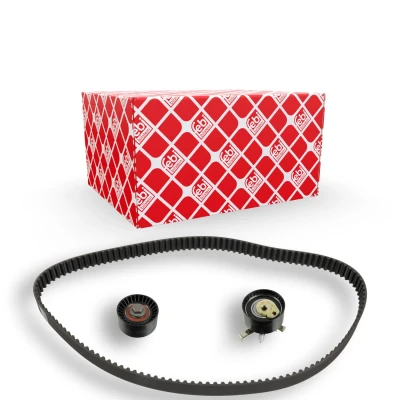 Image of YS7J6268CA, YS7J6268CAS2 Timing belt kit FEBI BILSTEIN 24803 129 with rounded tooth profile FORD: Focus Mk1 Hatchback, Transit Connect Van
