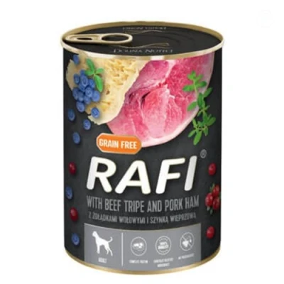 Image of Complete Wet Dog Food: Meat &amp; Natural Ingredients, Grain Free, Immune Boosting Superfoods in Every Flavor! Healthy Tasty Nutrition for All Breeds! (Beef Tripe Pork Ham, 400g)