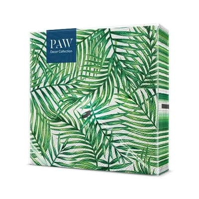 Image of PAW Napkins 3 Ply (33 x 33 cm) I 20 Pieces Perfect for Birthdays, Parties, Weddings, Communion and Celebrations Paper Colorful Tropical Leaves Color: