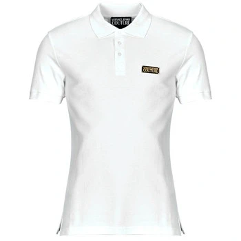 Image of Versace Jeans Couture LOGO Placket Polo shirt, Men&#039;s, Size: XXL, White