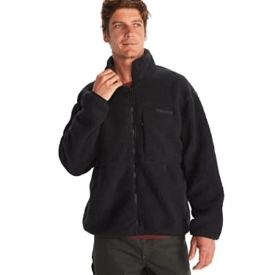 Image of Marmot Men&#039;s Aros fleece jacket, Warm full zip outdoor sweatshirt, breathable and wind resistant sweater