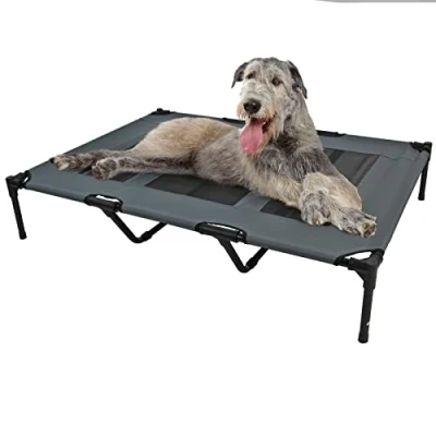 Image of Easipet Grey Elevated Dog Bed Pet Cat Mesh Raised Camping Cot Indoor Outdoor 4 sizes (XLarge 122 x 91 23cm)
