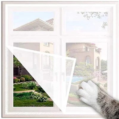Image of Xpnit Cat Window Protection,Window Mesh for Cats Safety Net,Anti Scratch Guard Balcony Nets Fly Screen Mosquito Net (100 * 100cm,White White Mesh)