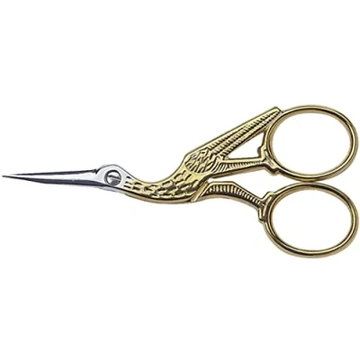 Image of Victorinox Stork Embroidery Scissors, Extra Sharp Blade, 12 cm, Stainless Steel, Grey