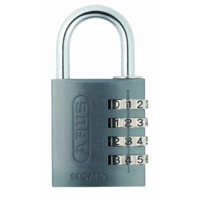 Image of ABUS combination lock 145/40 Titanium Luggage lock, locker and much more. Aluminium padlock individually adjustable numerical code security level 4