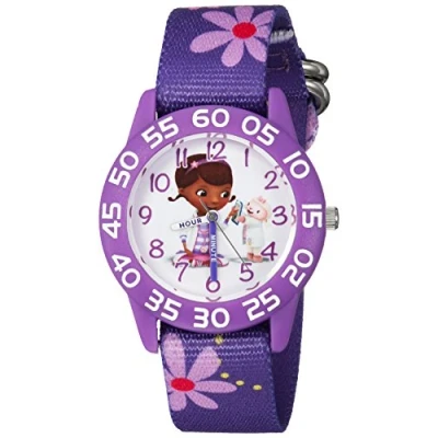 Image of Disney Girl&#039;s Analog Quartz Watch with Nylon Strap WDS000287