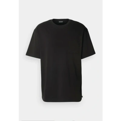 Image of Scotch &amp; Soda CORE 3 Crosses Loose FIT Pocket Basic Tshirt, Men&#039;s, Size: Small, Black
