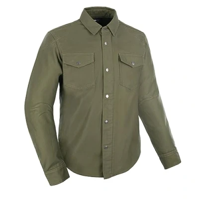 Image of Oxford OA AA Men&#039;s Protective Denim Motorcycle Shirt, Khaki, 2XL