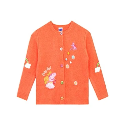 Image of Peppa Pig Girls Cardigan Orange Age 6 to 7 Years