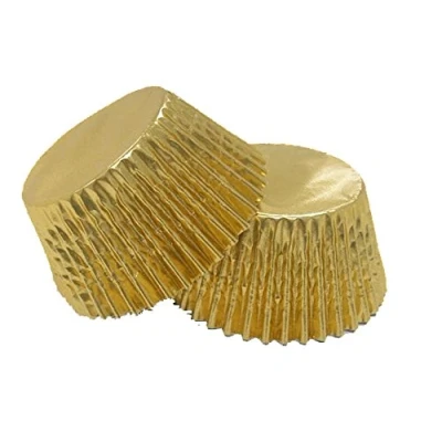 Image of 12 Foil Excellent Quality Muffin / Cupcake Cases by Holly Cupcakes: Gold